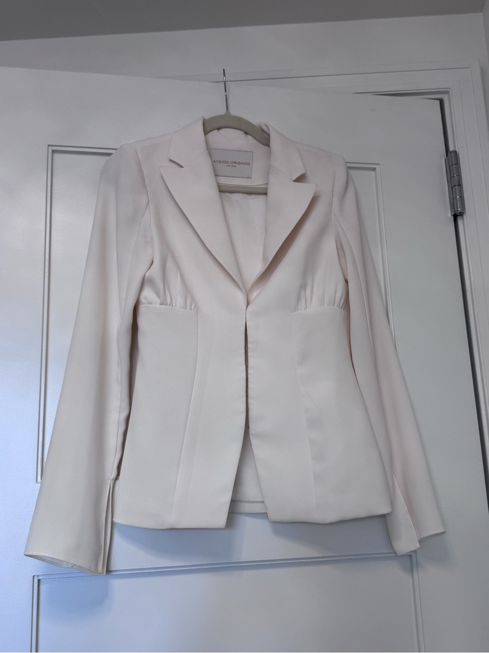 Amanda Uprichard Woman’s  Cream Tailored Blazer Jacket